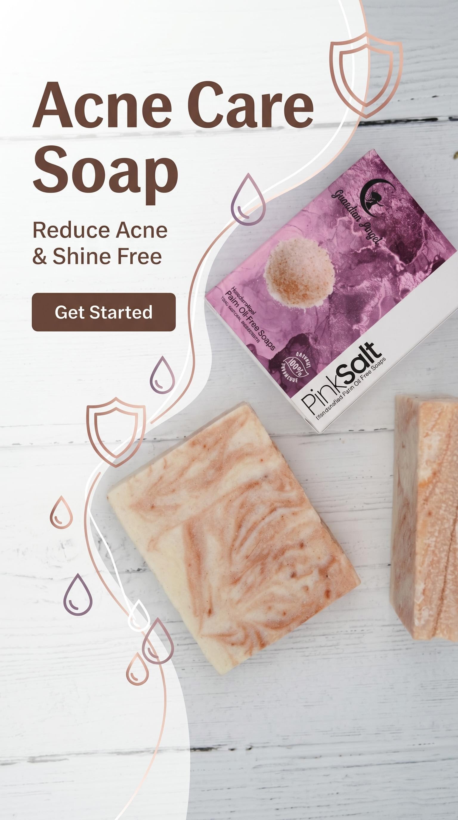 Pink Salt - Gentle Exfoliating Soap Bar - Himalayan Salt & Pink Clay