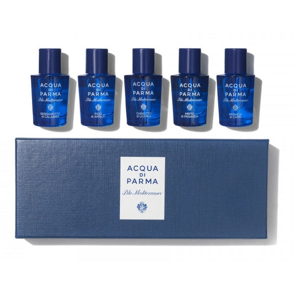Acqua di Parma Blu Mediterraneo Gift Set 7ml Arancia di Capri EDT + 7ml Bergamotto di Calabria EDT + 7ml Fico di Amalfi EDT + 7ml Mirto di Panarea EDT + 7ml Chinotto di Liguria EDT