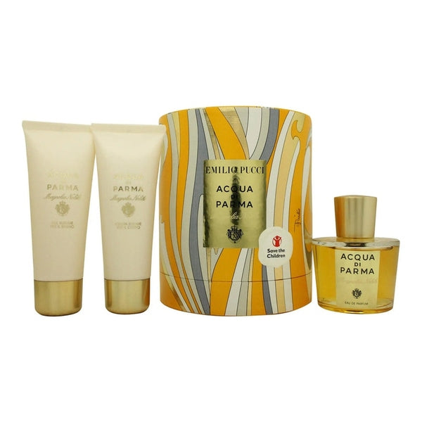 Acqua di Parma Magnolia Nobile Gift Set 100ml EDP + 75ml Shower Gel + 75 Body Creme
