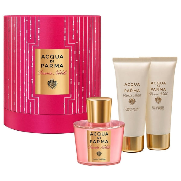 Acqua di Parma Peonia Nobile Gift Set 100ml EDP + 75g Body Cream + 75ml Shower Gel