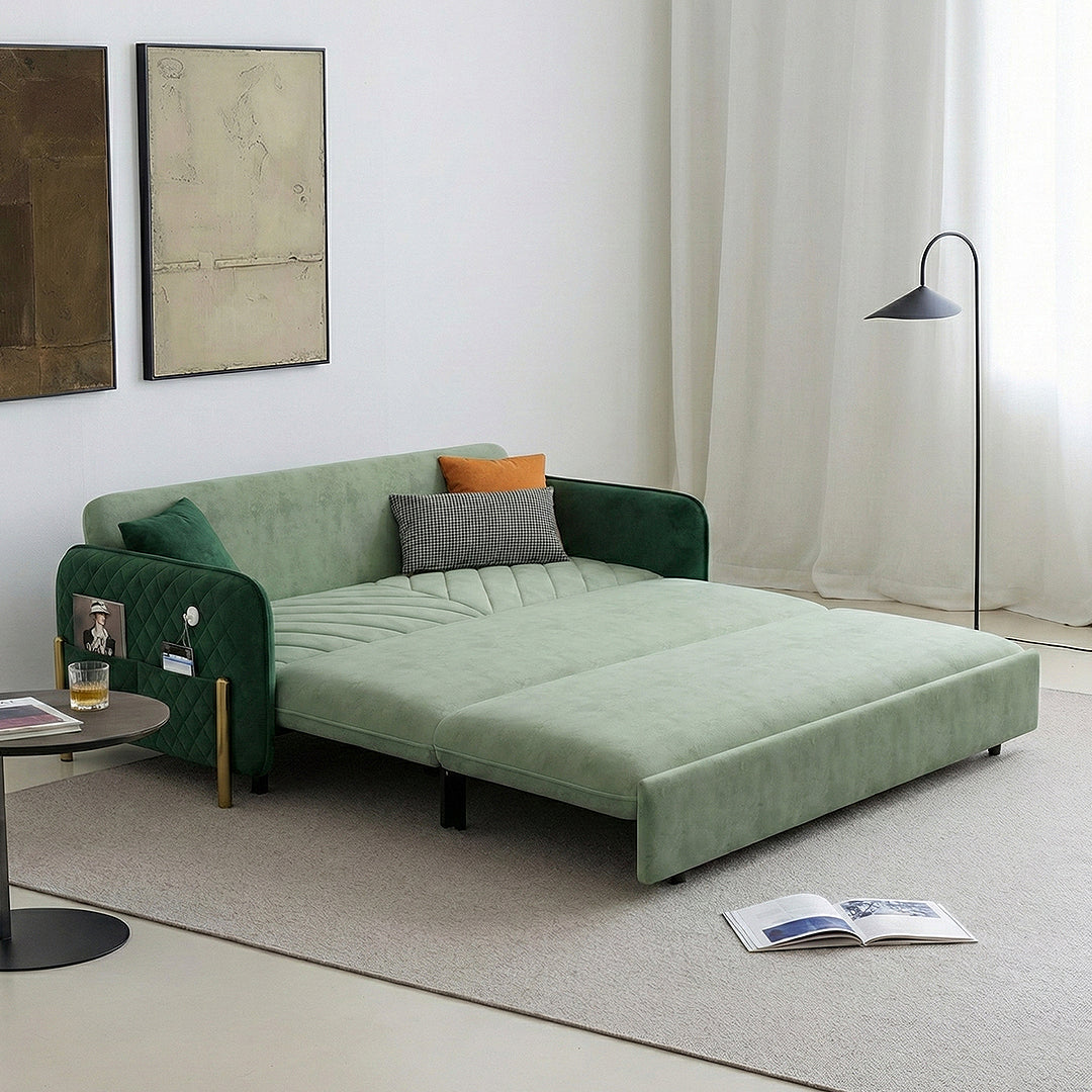 Aditi Two Seater Sofa Bed, Green