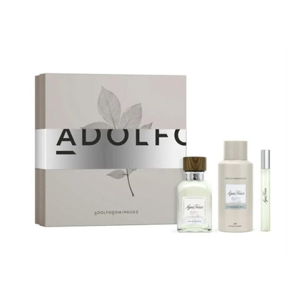 Adolfo Dominguez Agua Fresca Gift Set 120ml EDT + 150ml Deodorant Spray + 10ml EDT
