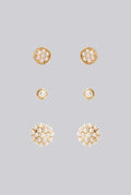 Louche Adriel 3 Pack Pearl Stud Earrings