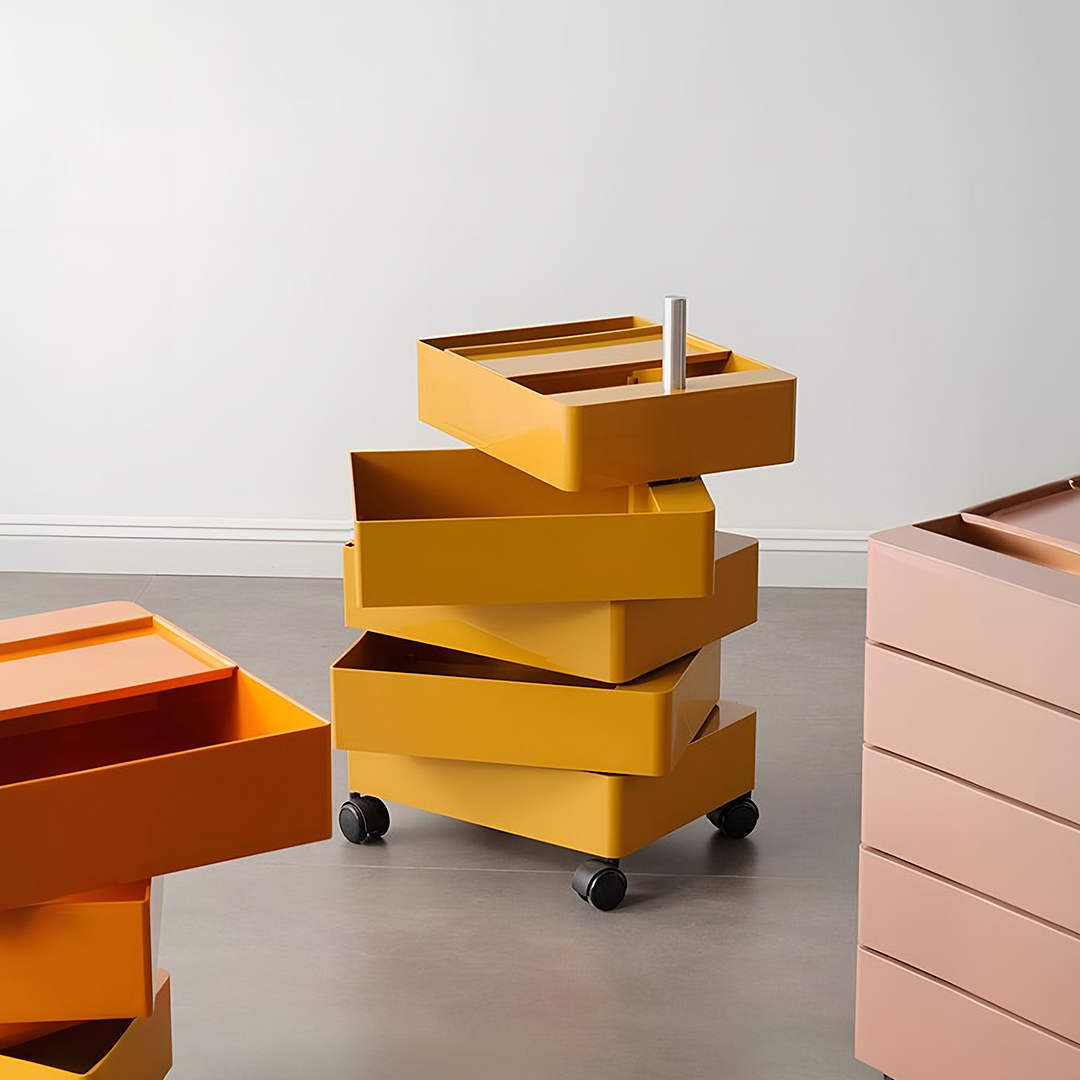 Afar Side Table With Storage & Trolley