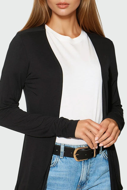 Black Boyfriend Cardigan with Pockets