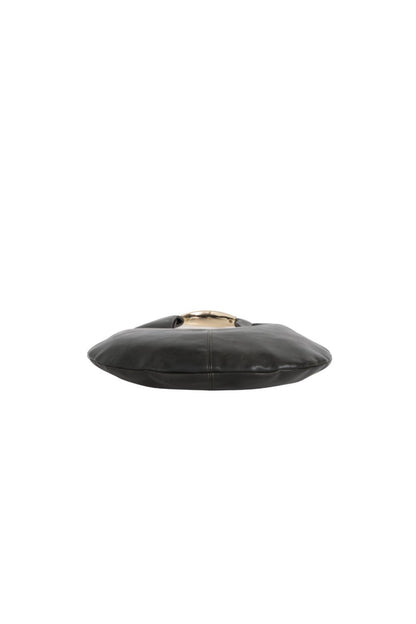 Black Oval Shoulder Bag