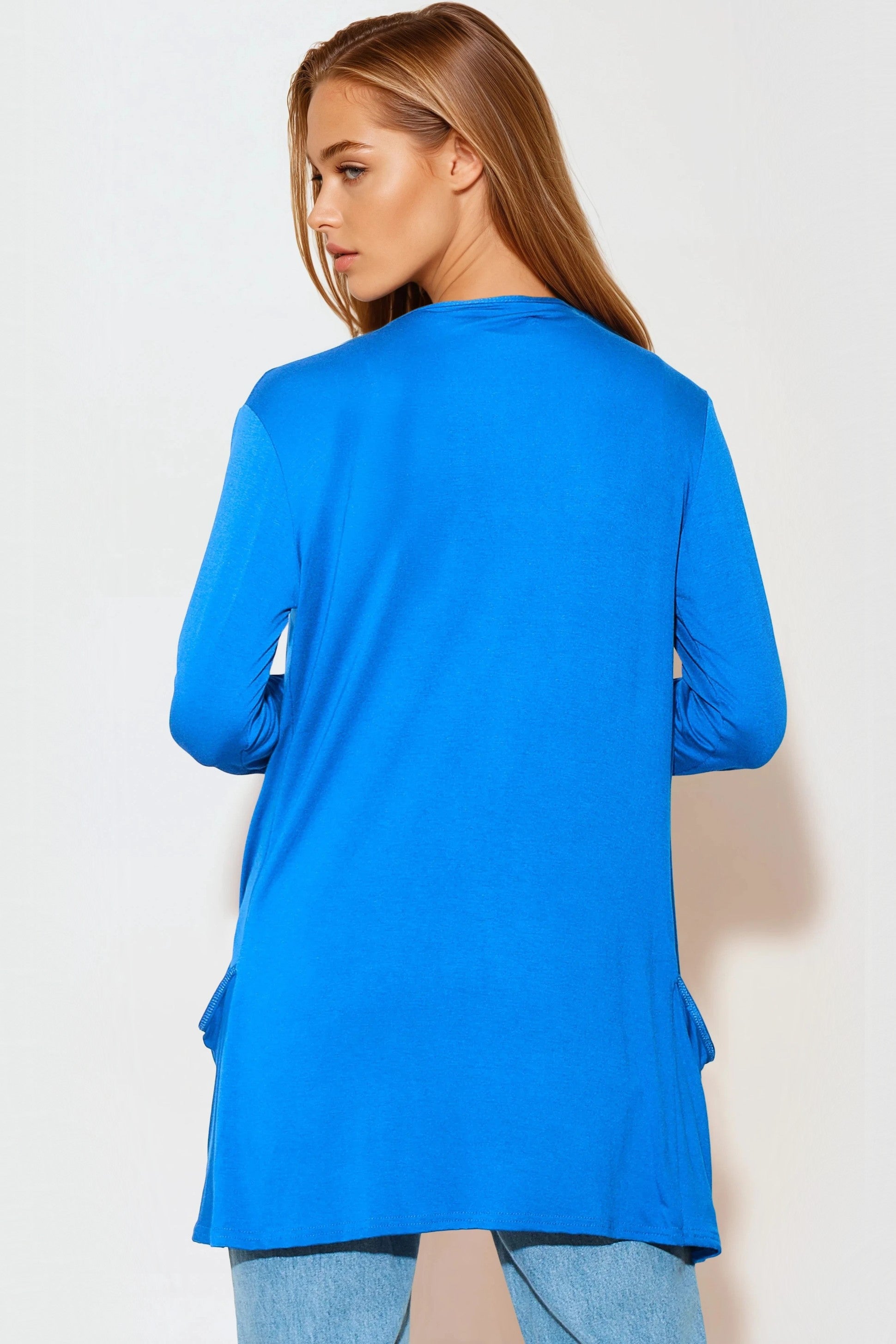 Royal Blue Boyfriend Cardigan with Pockets