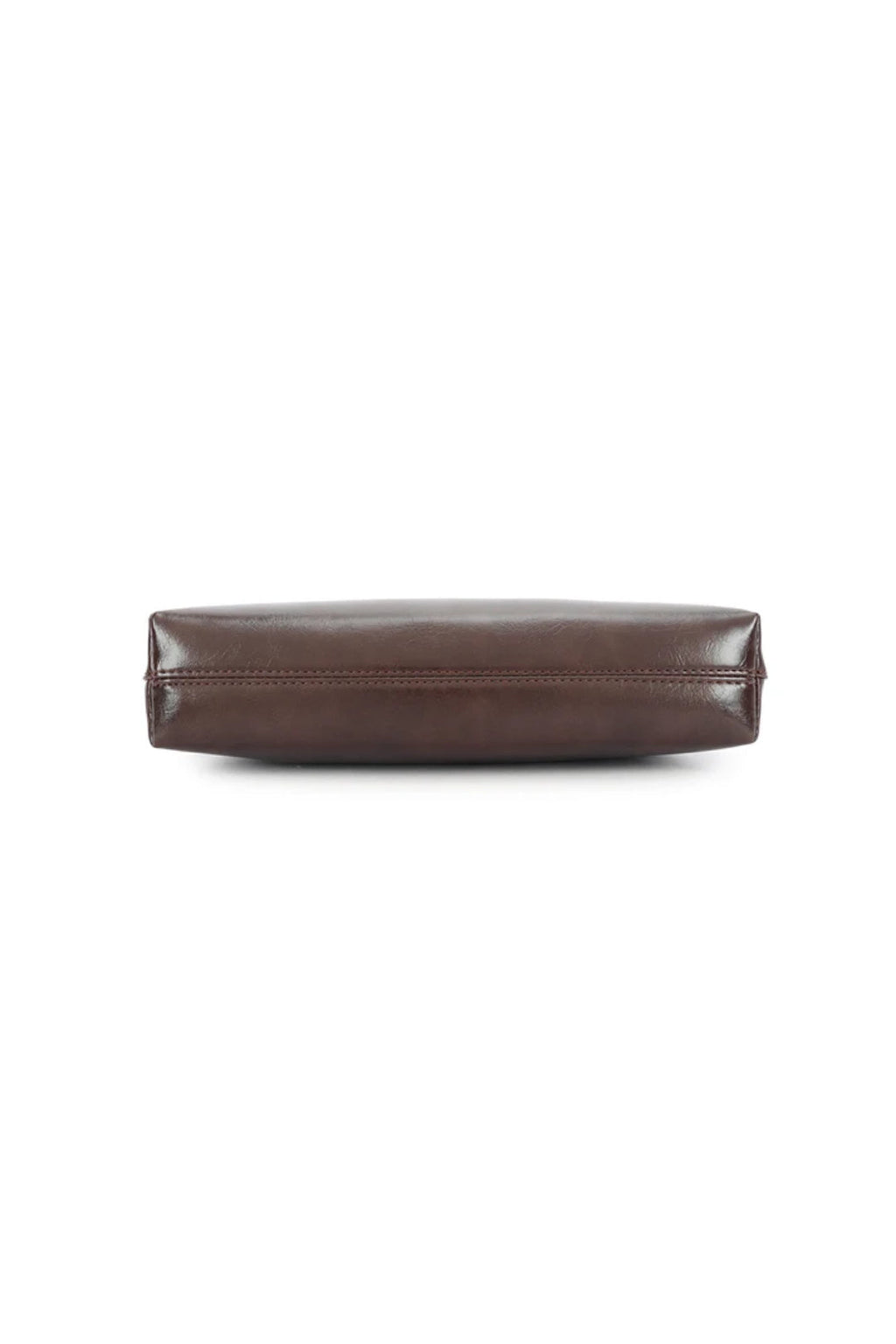 Brown Faux Leather Shoulder Bag