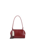 Cherry Red Faux Leather Shoulder Bag with Tassel Charms