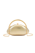 Gold Top Handle Clutch Bag