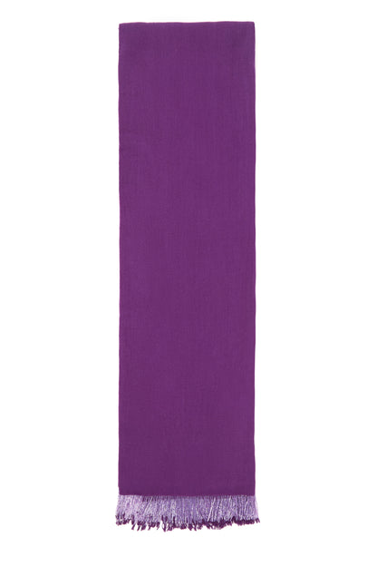 Purple Pashmina Shawl with Beaded Tassels