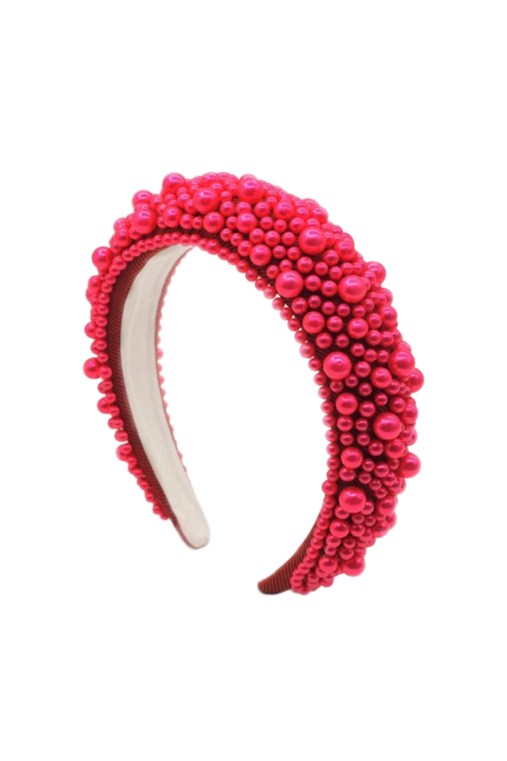 Red Statement Pearl Headband