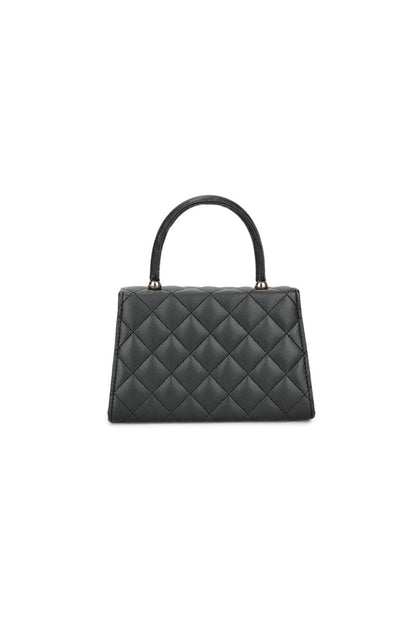 Black Small Top Handle Chain Bag