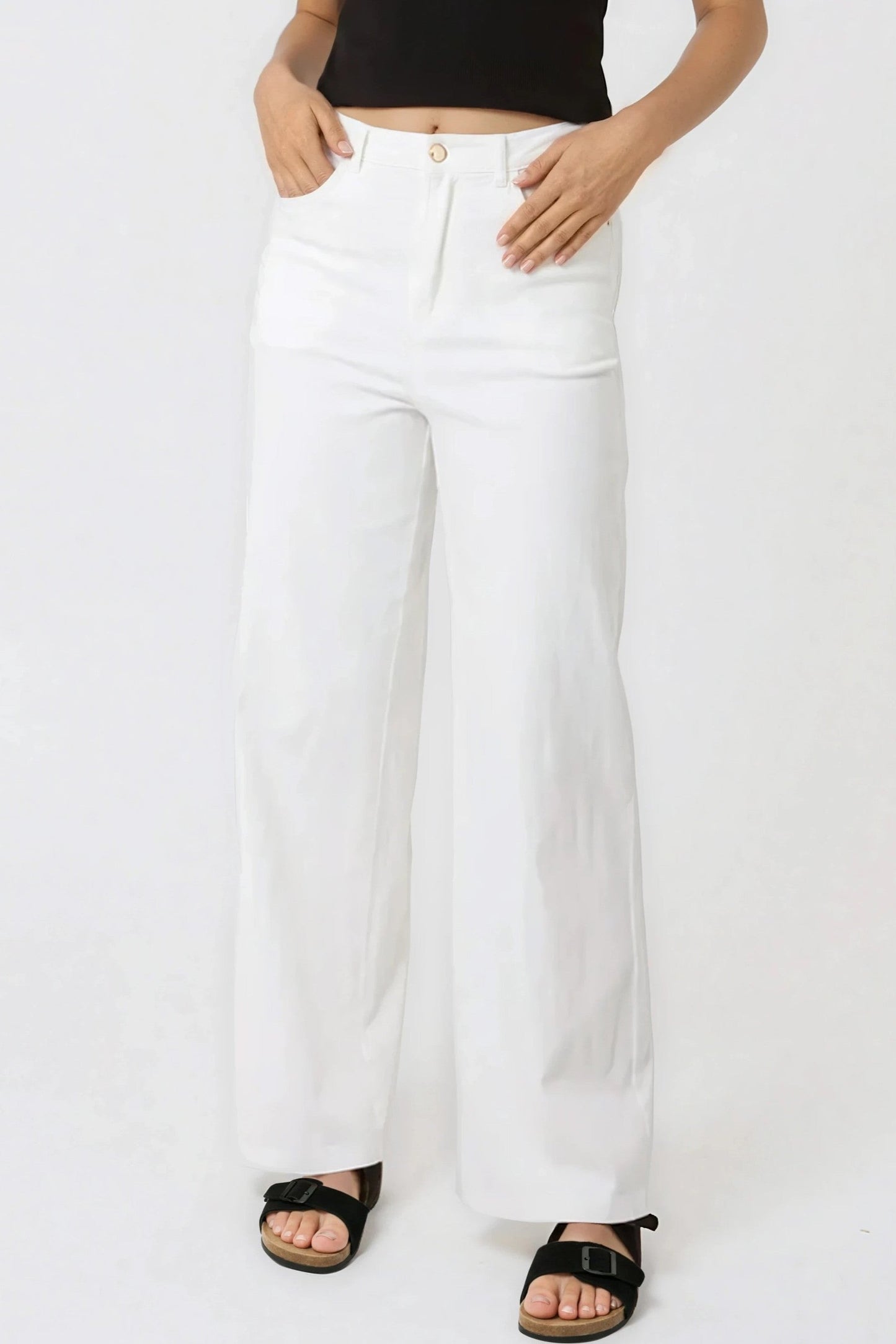 White Wide Leg Jeans