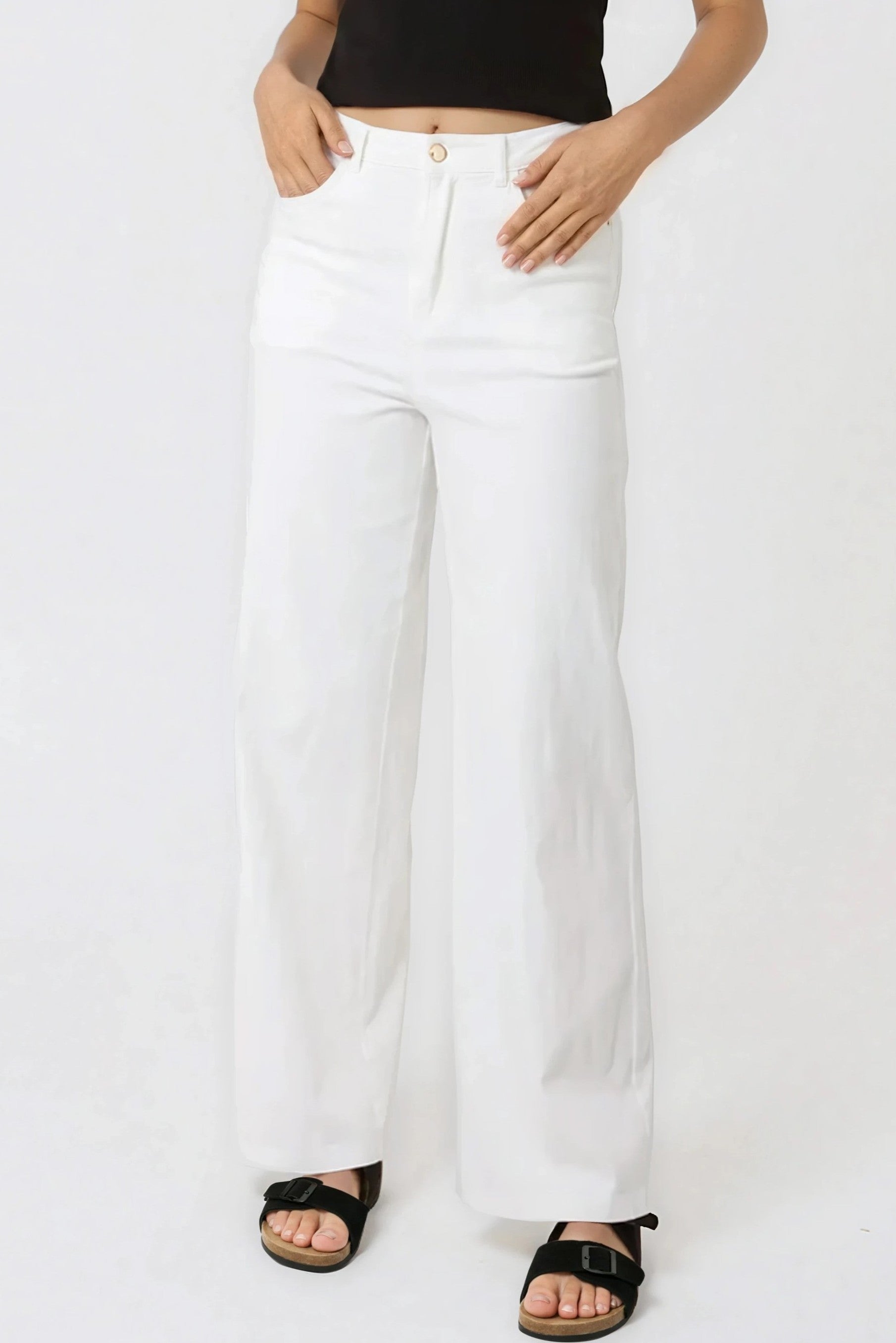 White Wide Leg Jeans