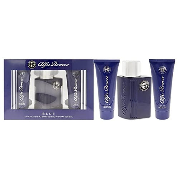 Alfa Romeo Blue Gift Set 125ml EDT + 100ml Shower Gel + 100ml Aftershave Balm