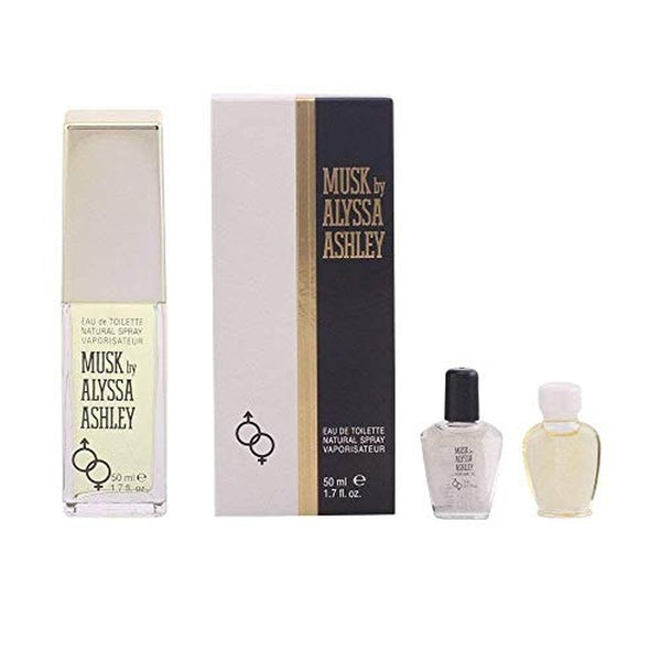 Alyssa Ashley Musk Gift Set 50ml EDT + 5ml Musk Perfume Oil + 5ml White Musk Perfume Oil