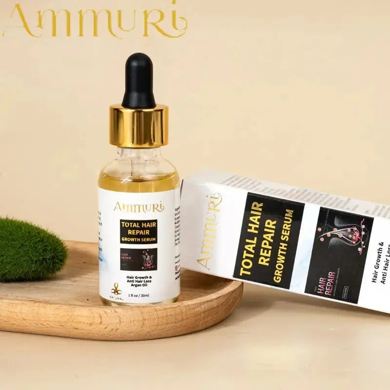Ammuri Biotin & Caffeine Shampoo & Hair Repair Oil | Fuller-Looking Hair Routine