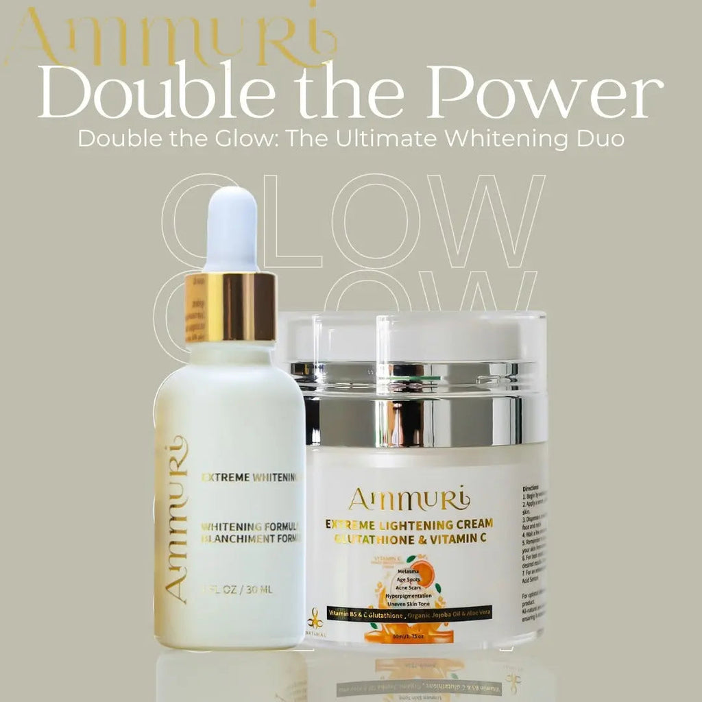 Ammuri Brightening Cream & Serum Duo for Dark Spots & Uneven Skin Tone