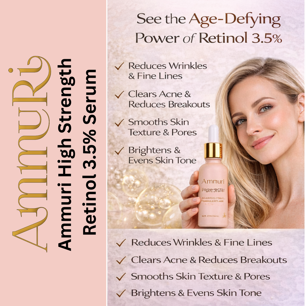 Ammuri 3.5% Retinol Face Serum | Fine Lines, Texture & Renewal | 30ml