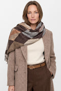 Brown Argyle Pattern Scarf