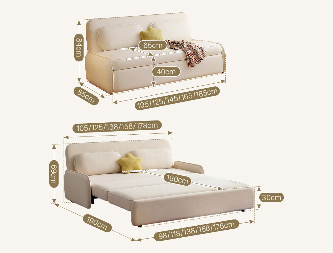 Ari Two Seater Sofa Bed, More Colours