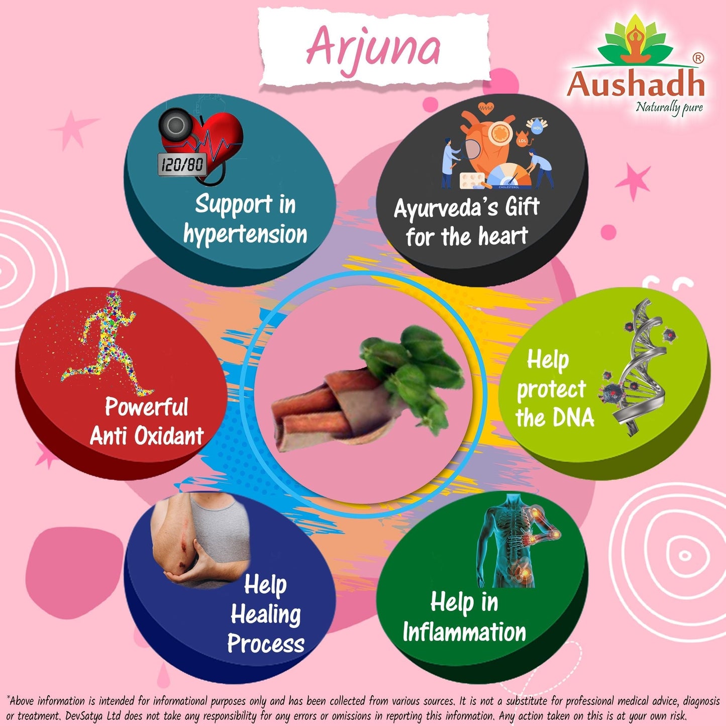 Aushadh Arjuna Powder 100 gram - Heart Health Support