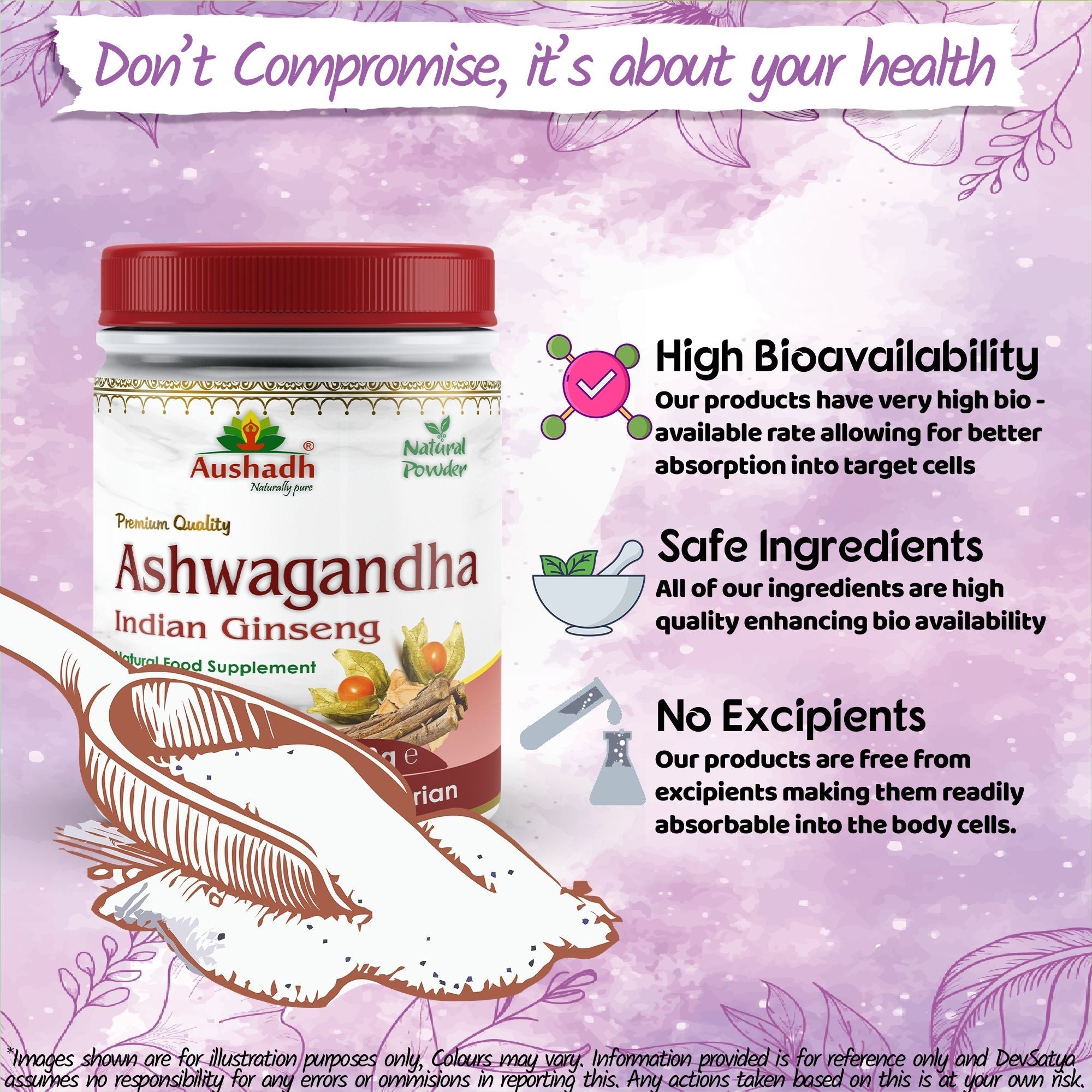 Aushadh Ashwagandha Powder 100 gram - Calm & Balance Support