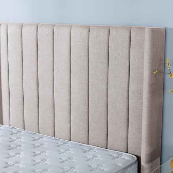 Aspen Stone Grey Boucle 5 FT King Storage Bed