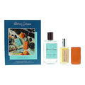 Atelier Cologne Gift Set 100ml Clémentine California Cologne Absolue (Pure Perfume) + 30ml Orange Sanguine Cologne Absolue (Pure Perfume) + Leather Case