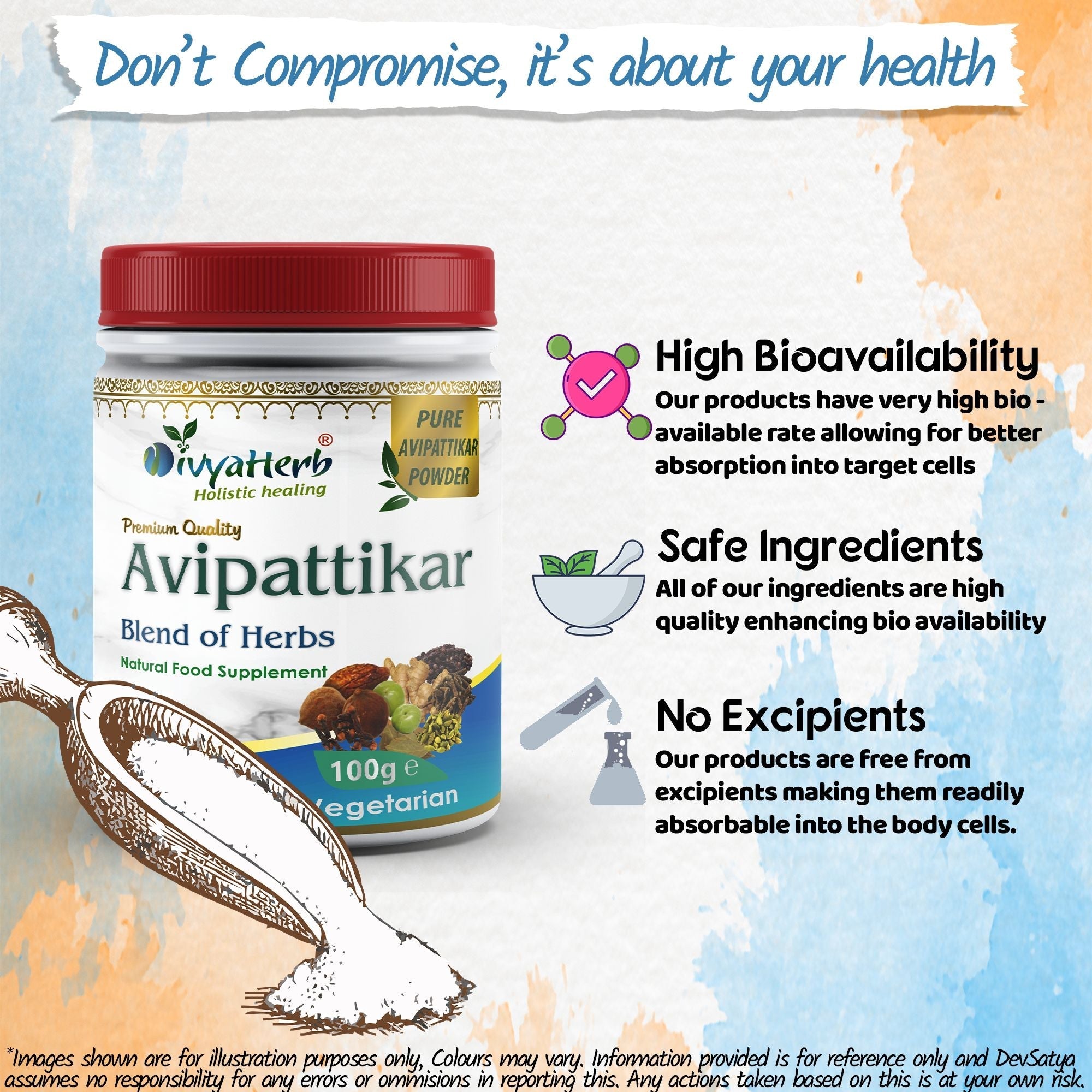 DivyaHerb Avipattikar Powder 100 gram - Stomach Comfort Support