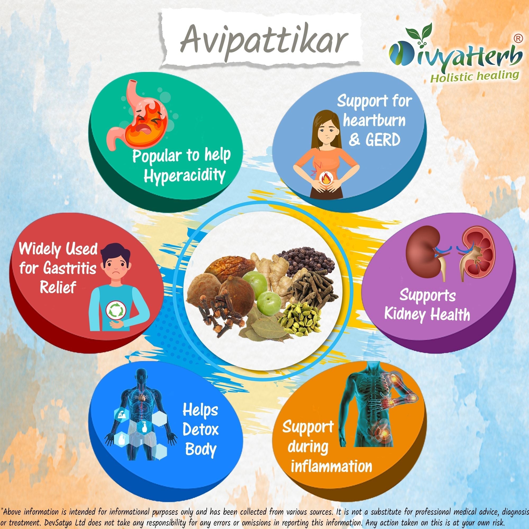 DivyaHerb Avipattikar Powder 100 gram - Stomach Comfort Support