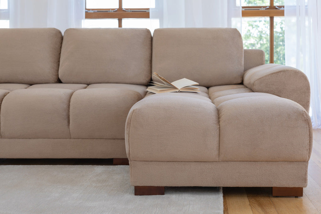Azzuro  Universal Corner Sofa bed: Plush Velvet, Convertible Sofa with Storage