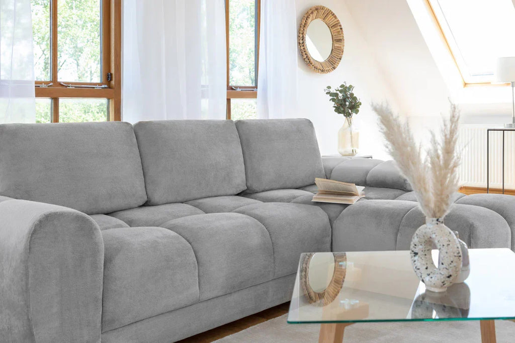 Azzuro  Universal Corner Sofa bed: Plush Velvet, Convertible Sofa with Storage