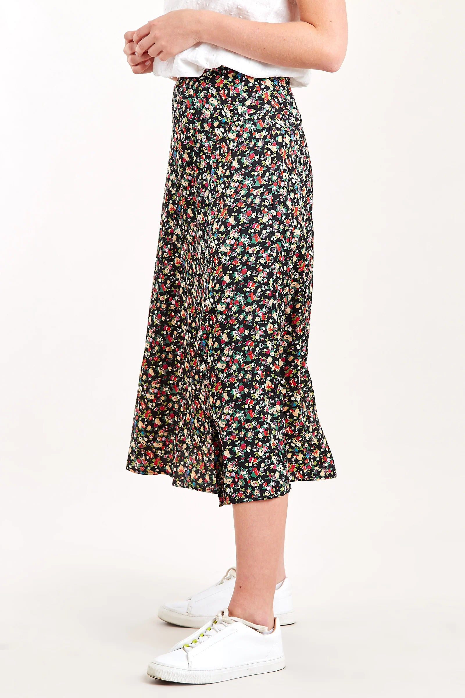 Barney Meadow Print Midi Skirt
