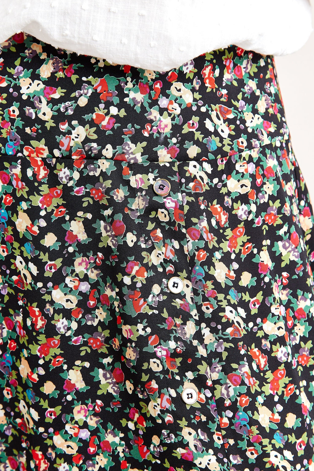 Barney Meadow Print Midi Skirt
