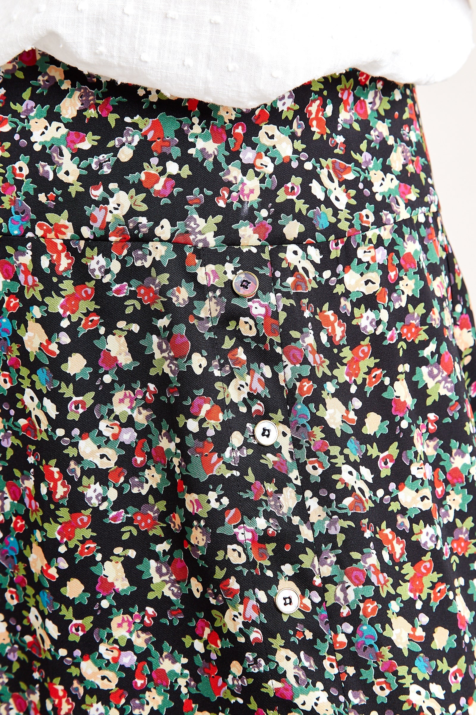 Barney Meadow Print Midi Skirt