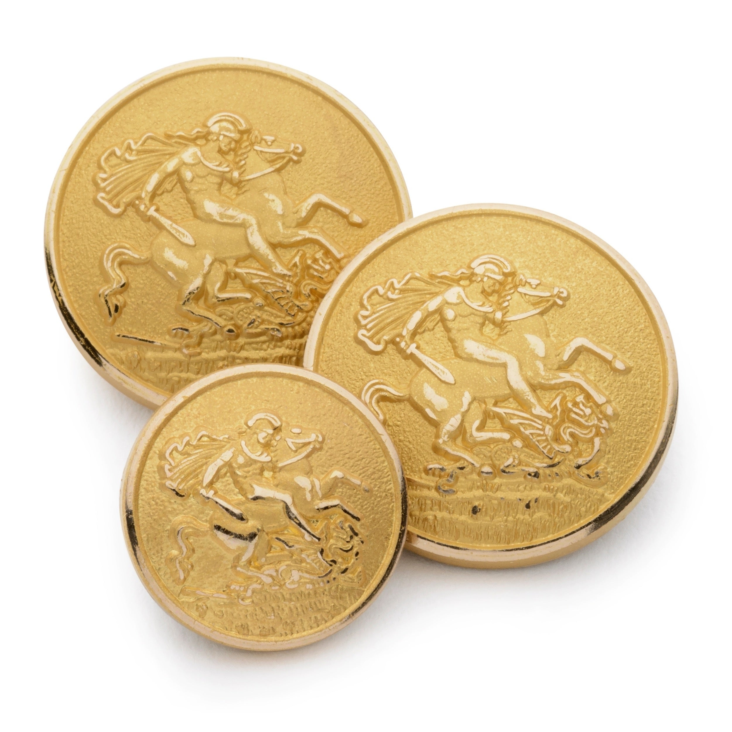 St George & The Dragon Blazer Button In Gold