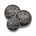 City Of London Blazer Button In Antique Silver