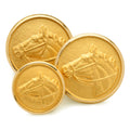 Horse Head Blazer Button In Gold