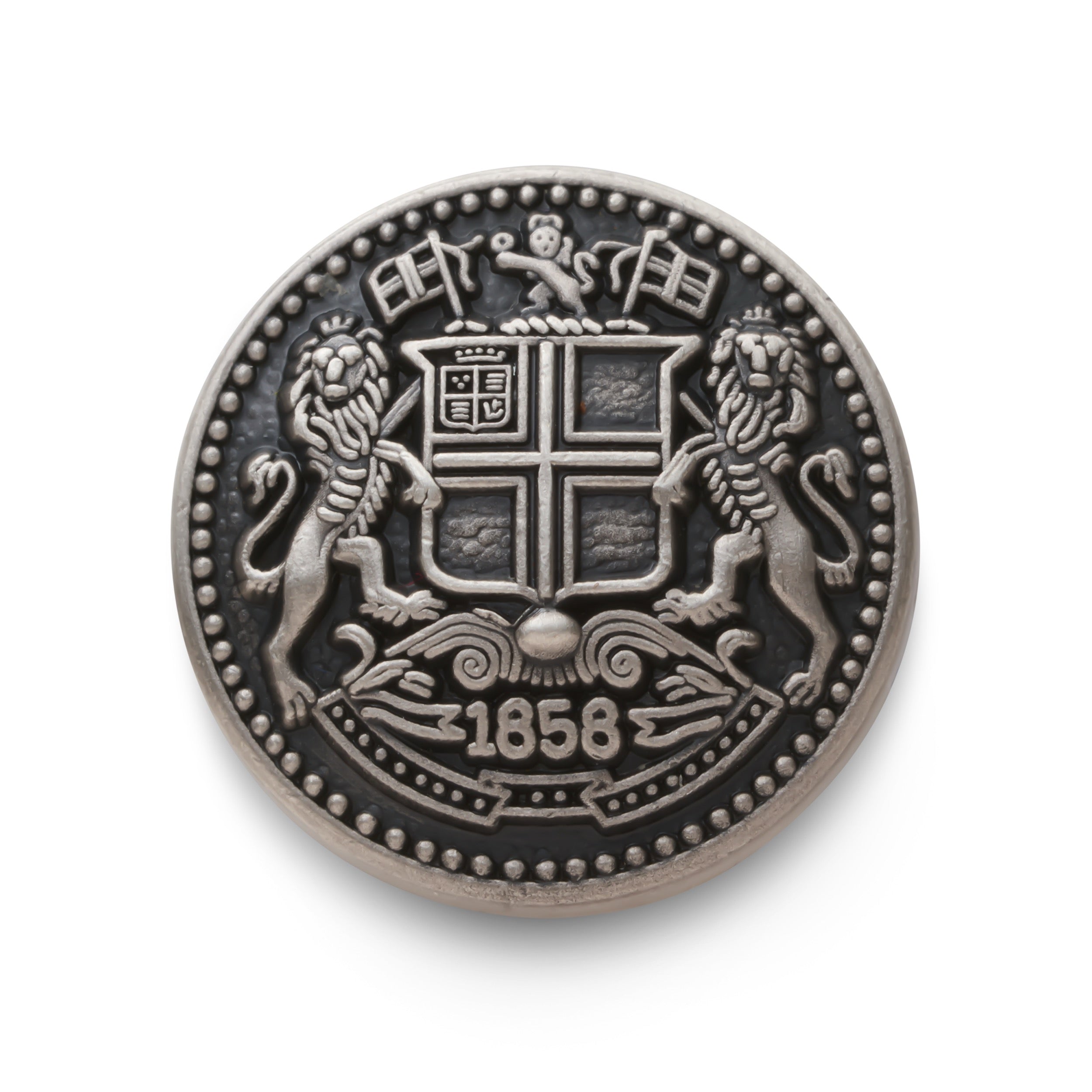 East India Company Blazer Button In Antique Silver