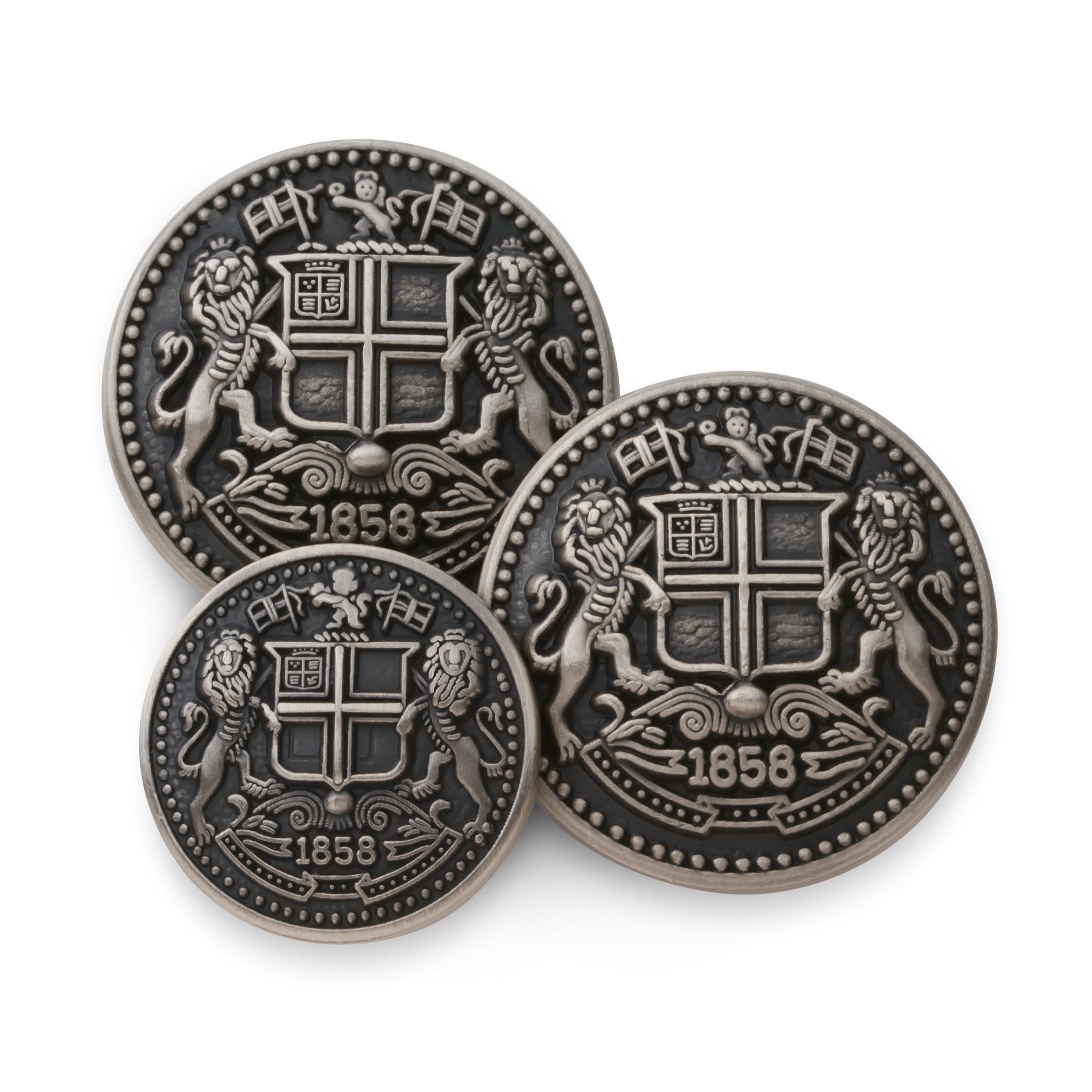 East India Company Blazer Button In Antique Silver