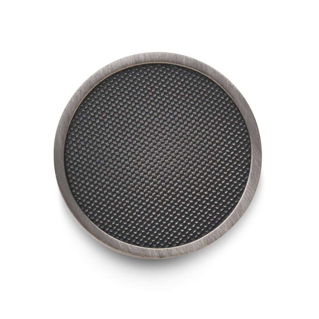 Diamond Weave Blazer Button Set In Antique Silver