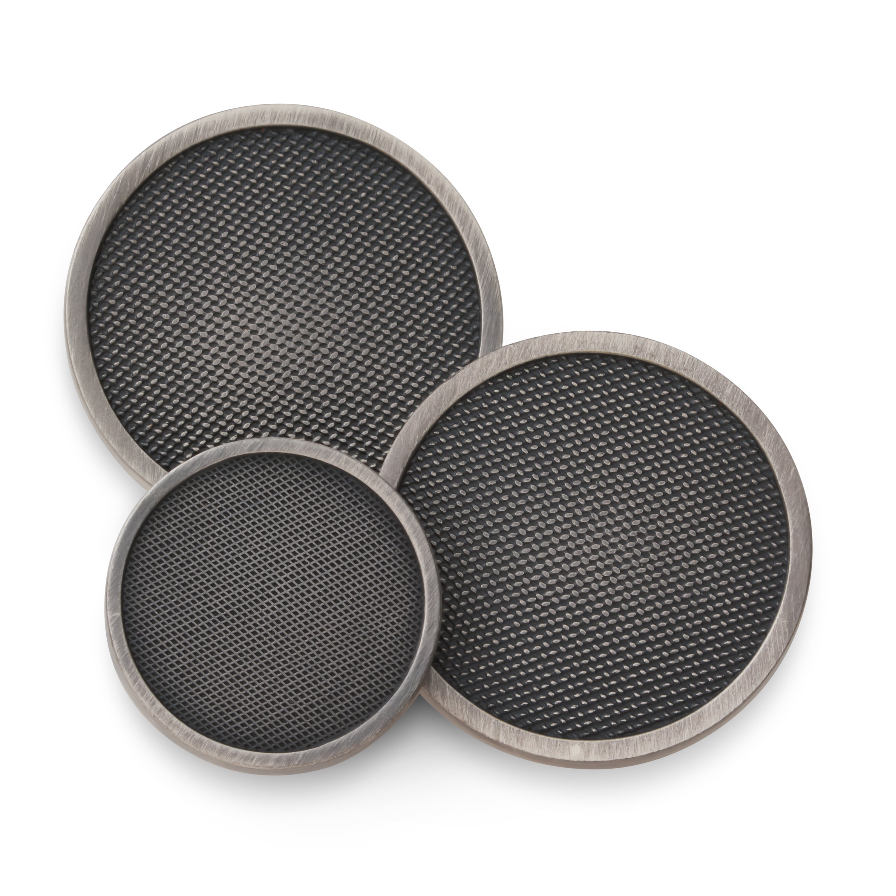Diamond Weave Blazer Button In Antique Silver