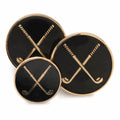 Golf Clubs (Black Enamel) Blazer Button Set
