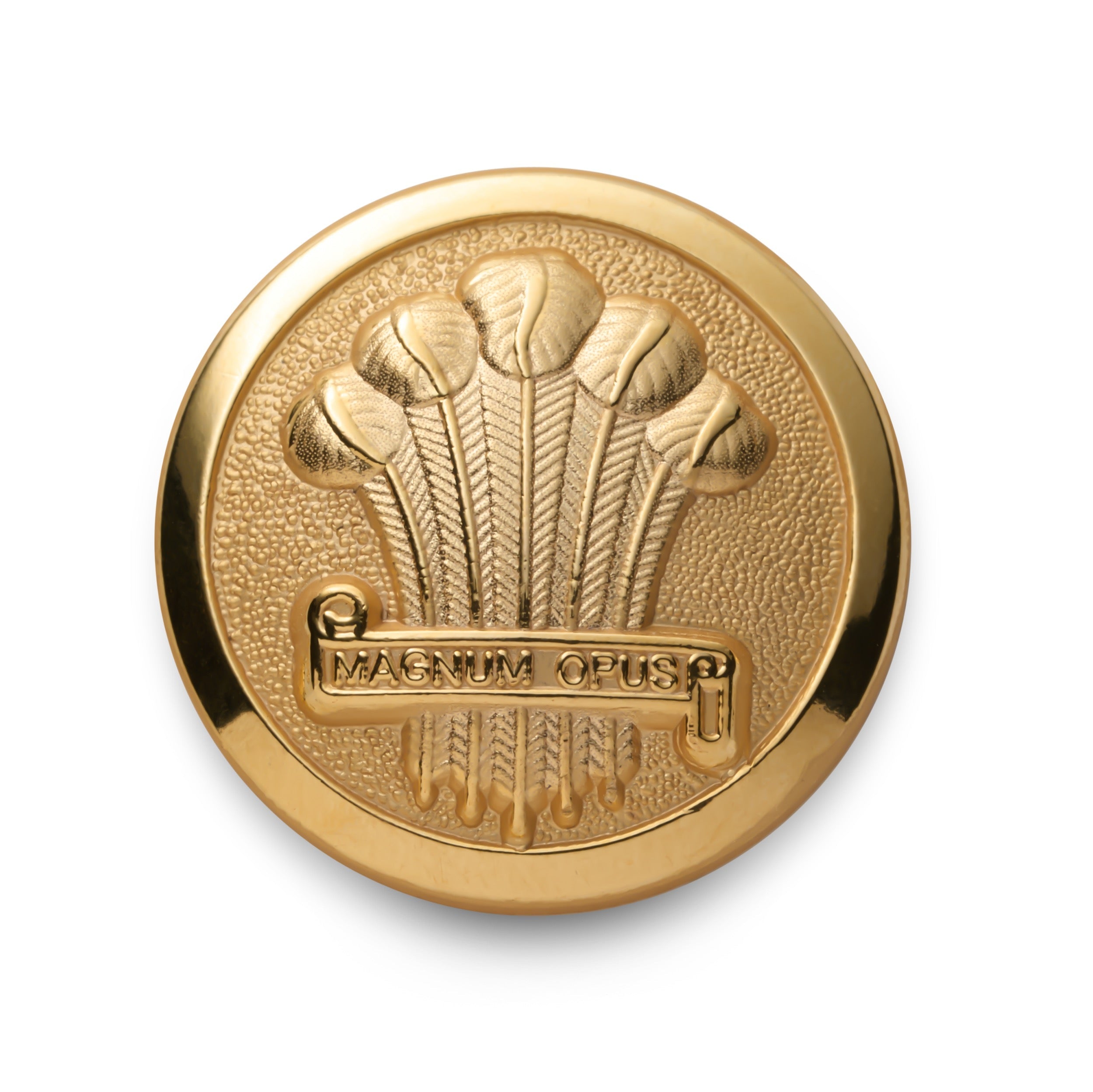 Heraldic Plume Blazer Button