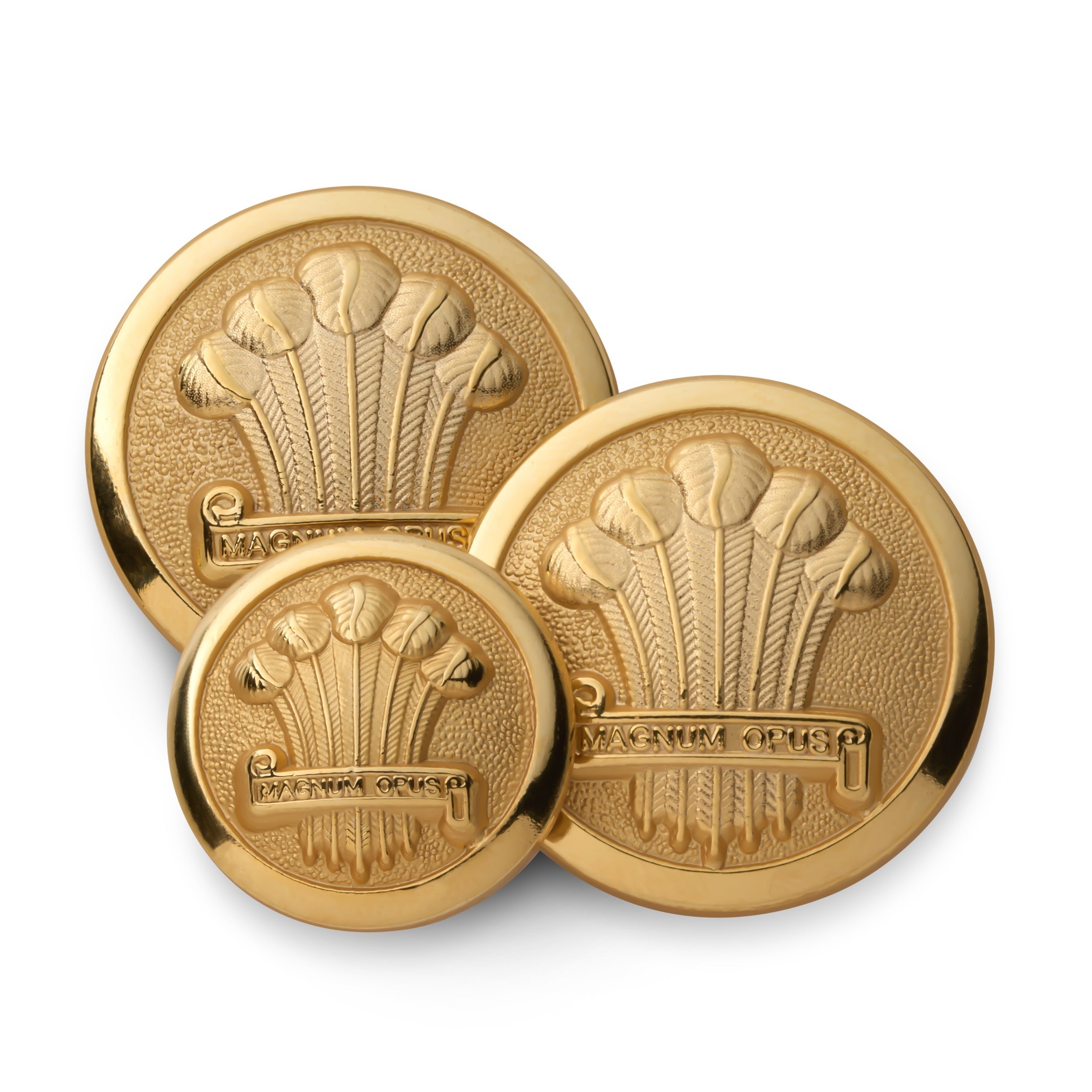 Heraldic Plume Blazer Button