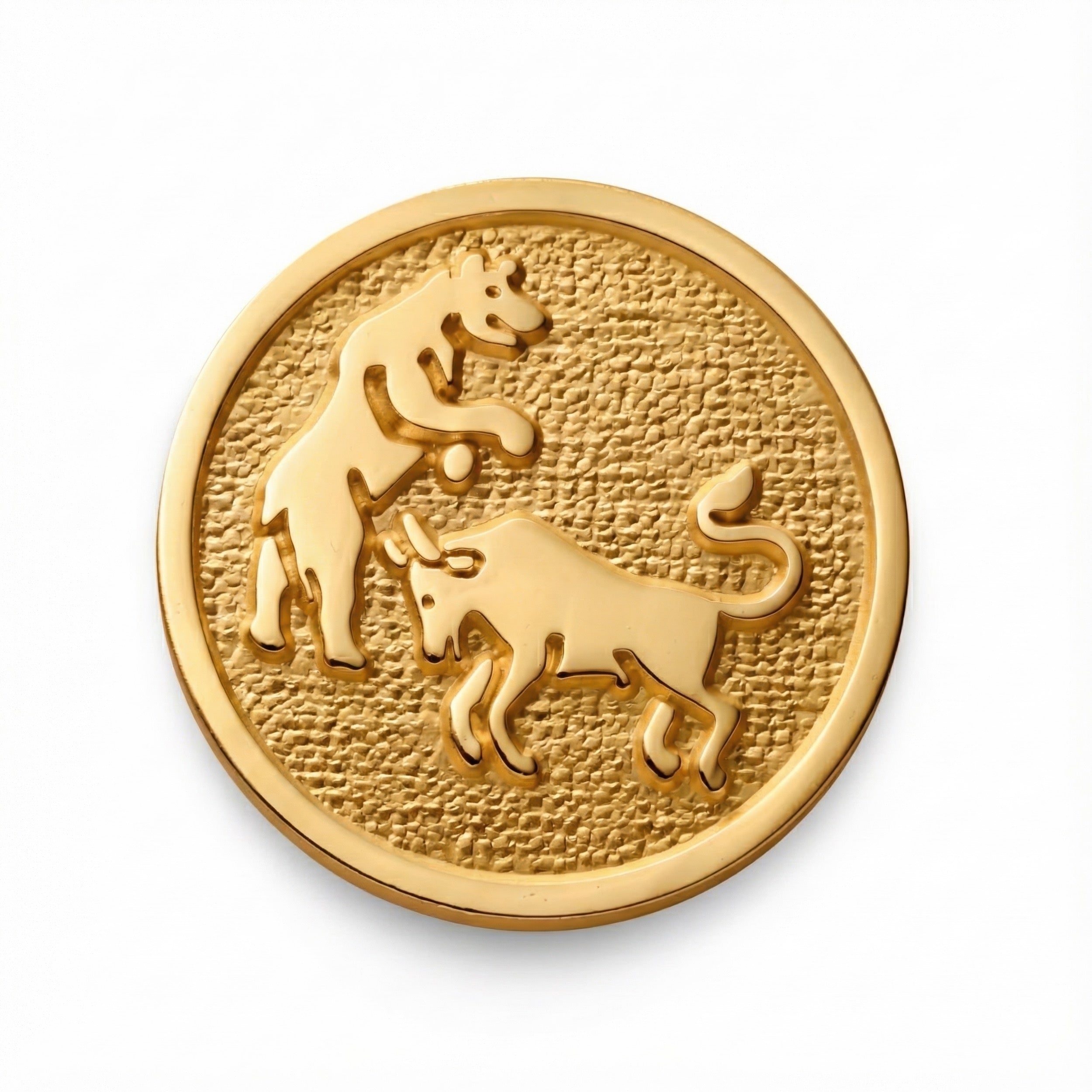 Bull And Bear Blazer Button In Gold