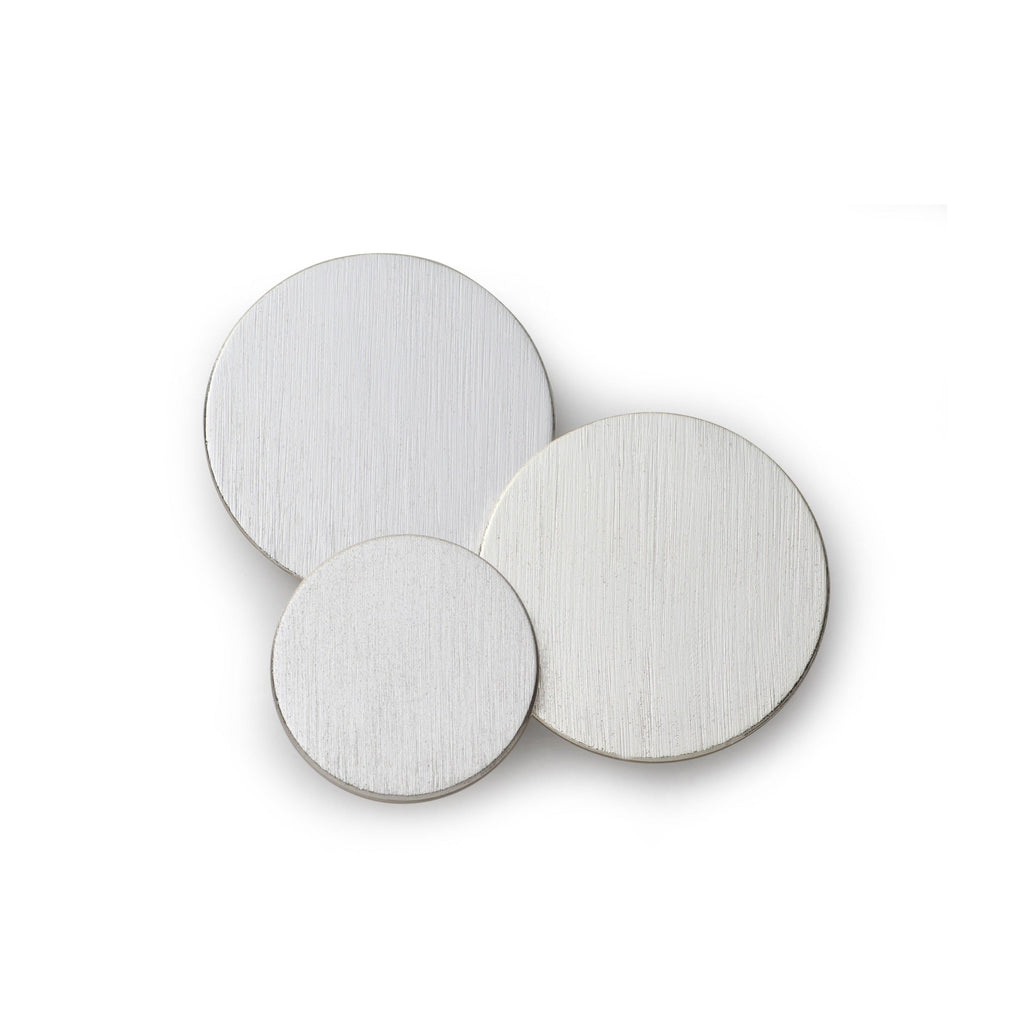 Brushed Silver Blazer Button