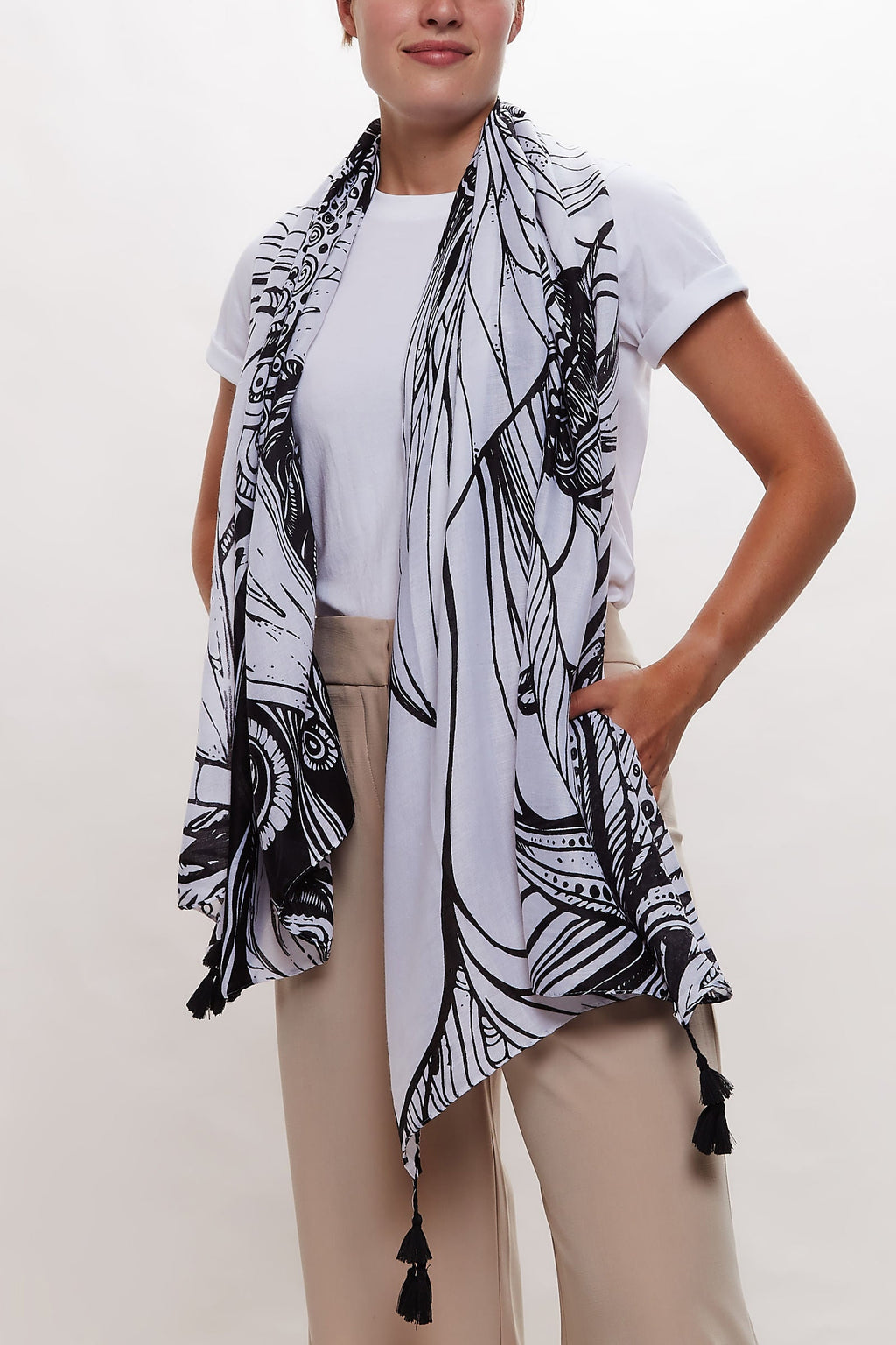 Louche Bee-Utiful Bee Printed Scarf